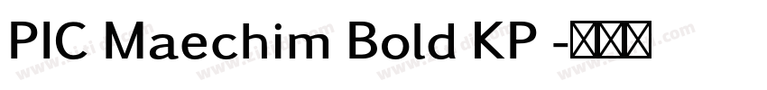 PIC Maechim Bold KP 字体转换